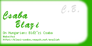 csaba blazi business card